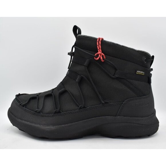 Keen Mens Size 11 Uneek SNK Chukka Triple Black Waterproof Boots Shoes - Picture 9 of 15